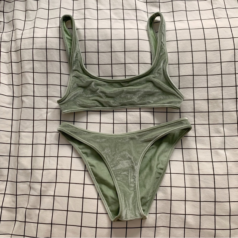 Triangl Aimee Bikini Set Green Velvet Size S